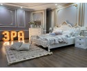 Кровать двуспальная с мягким изголовьем Натали, белая