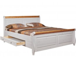 Кровать двуспальная Мальта М с ящиком - 160х200 (массив)