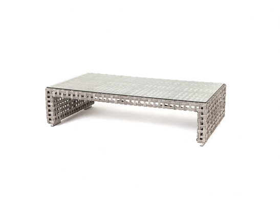 "Тито" кофейный столик плетеный, цвет серый