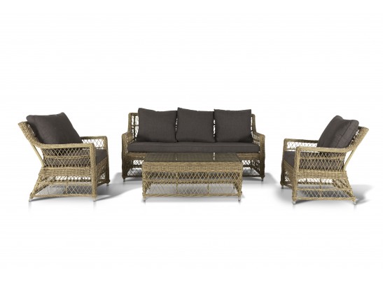 "Гранд Латте" кресло из искусственного ротанга, цвет соломенный