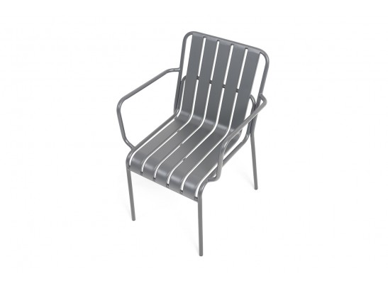 "Гелиос" стул стальной, цвет темно-серый
