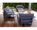 "Гранада" модульный диван угловой, цвет серый, цвет подушек бежевый