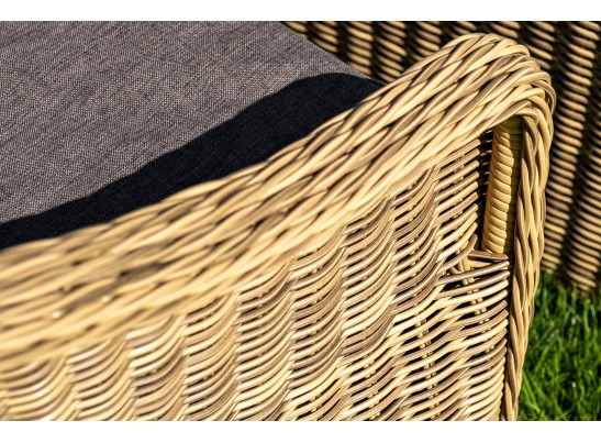"Равенна" лаунж-зона из искусственного ротанга, цвет соломенный