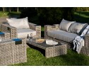 "Тито" лаунж-зона из искусственного ротанга, цвет серый (К)