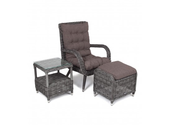 "Толедо" лаунж-зона из искусственного ротанга, цвет графит