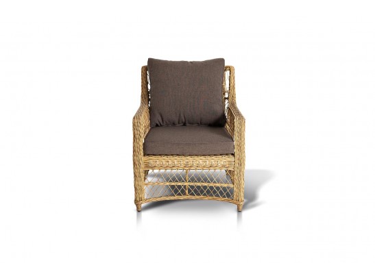 "Гранд Латте" кресло из искусственного ротанга, цвет соломенный