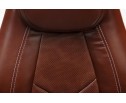 Кресло BOSS люкс хром (кожзам/коричневый/перфорированный)