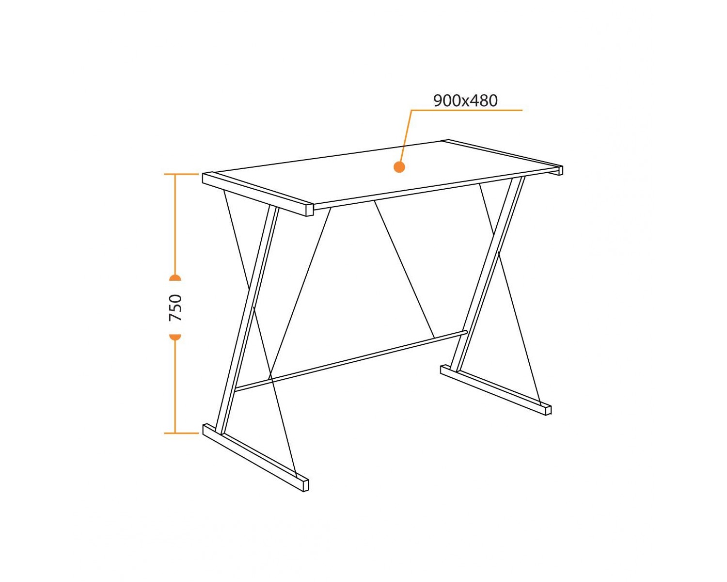 Cтол WD-09 (бетон/50*90*9)