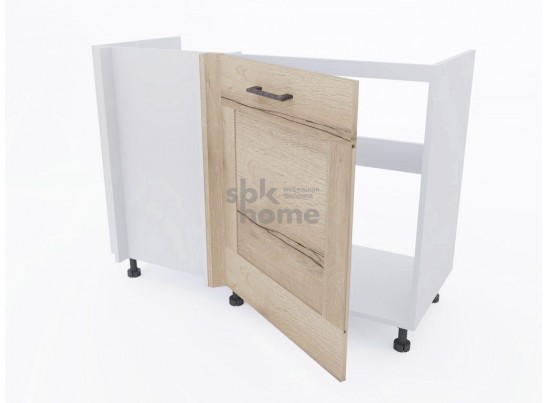 Стол под мойку угловой СМУ-120 правый, Дублин (1100*470*820) Дуб галифакс белый, 21675