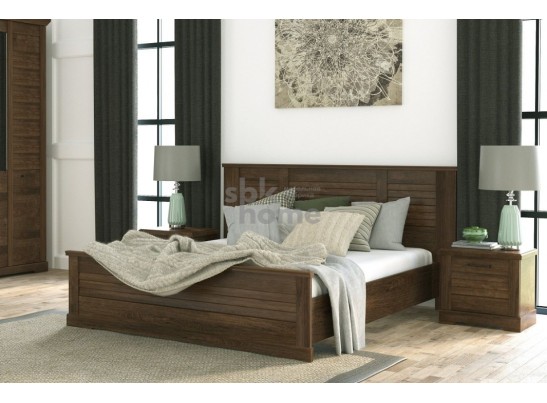 Кровать  1400, Кантри (1680*2095*1008) Орех Риббек темный, 11303