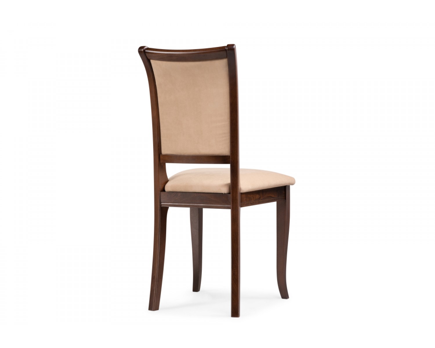 Деревянный стул Корнелл бежевый велюр / орех темный