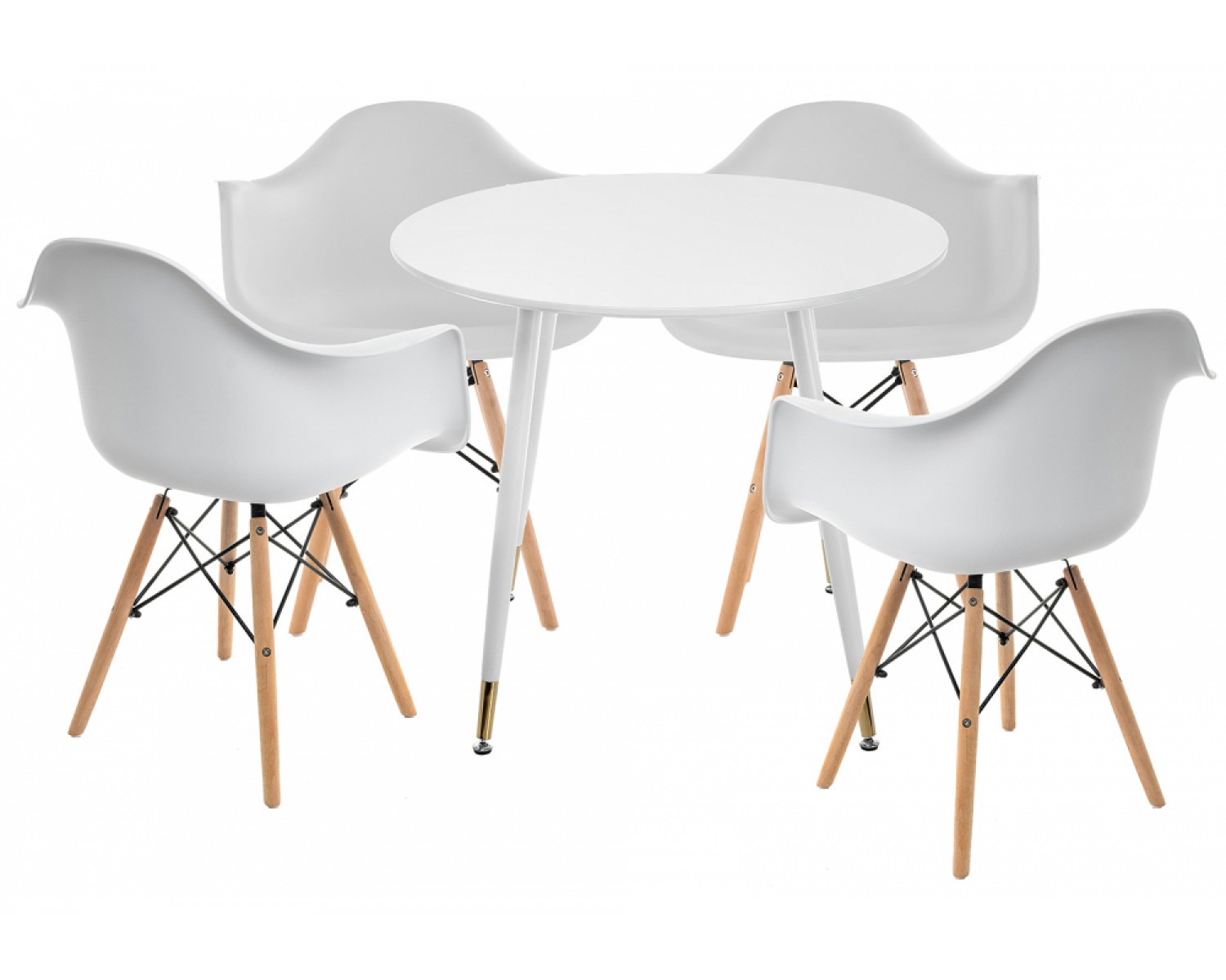 Обеденная группа Амител white / wood