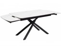 Стол Rivoli matt white marble sintered stone / black