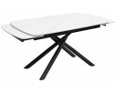 Стол Rivoli matt white marble sintered stone / black