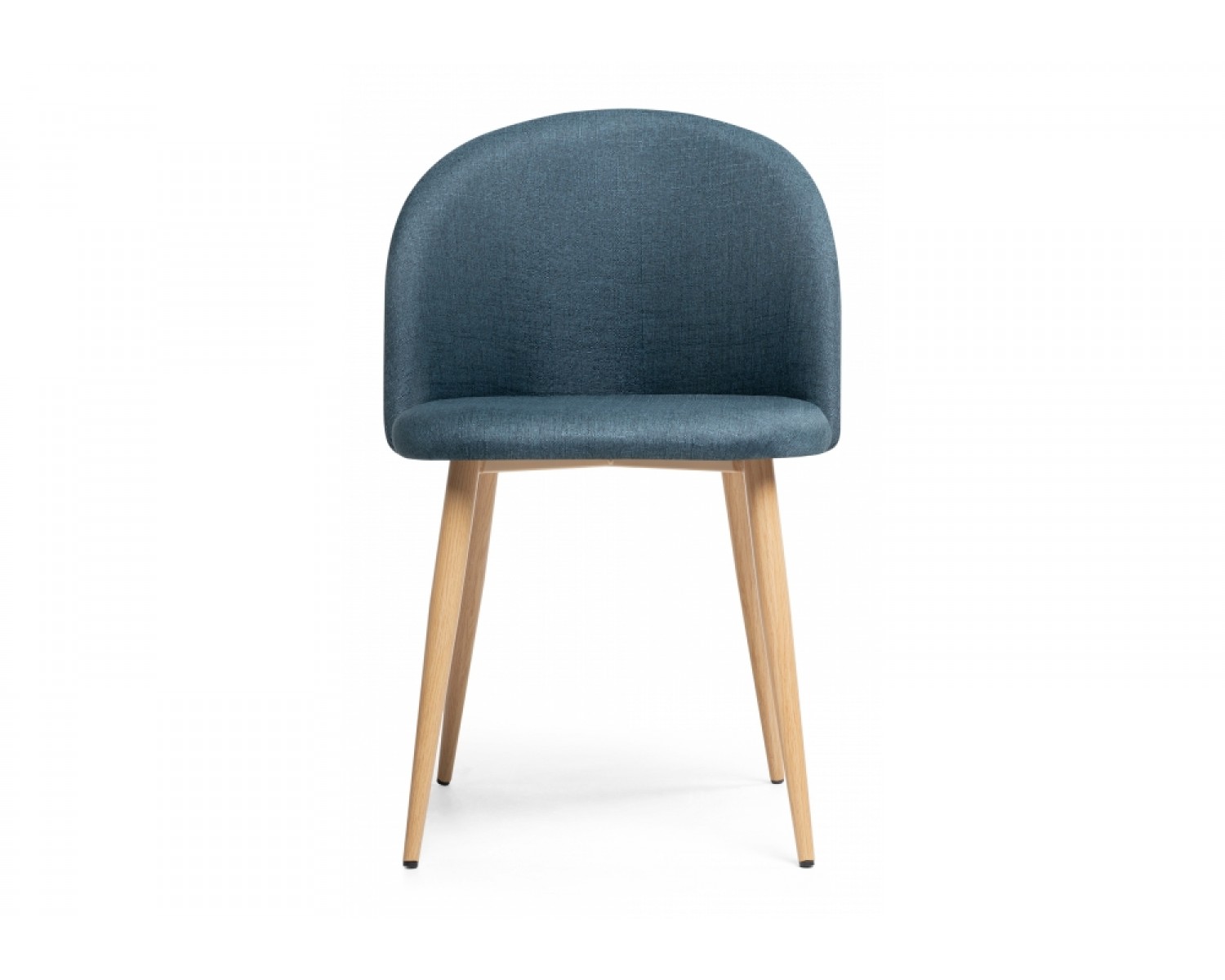 Стул на металлокаркасе Aldo blue / wood