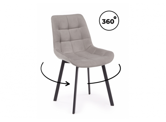 Стул на металлокаркасе Челси 360 П латте (zd 290) / черный