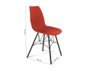 Стул на металлокаркасе SHT-ST29 / S100 красный ral3020 / черный муар