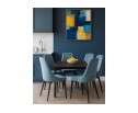 Стул на металлокаркасе Kora light blue / black