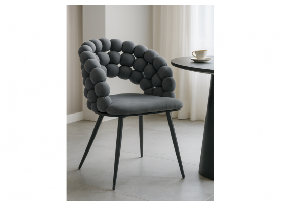Стул на металлокаркасе Ball dark gray / black