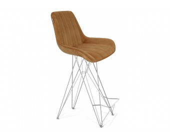 Барный стул SHT-ST37/S66 горчичный / хром лак