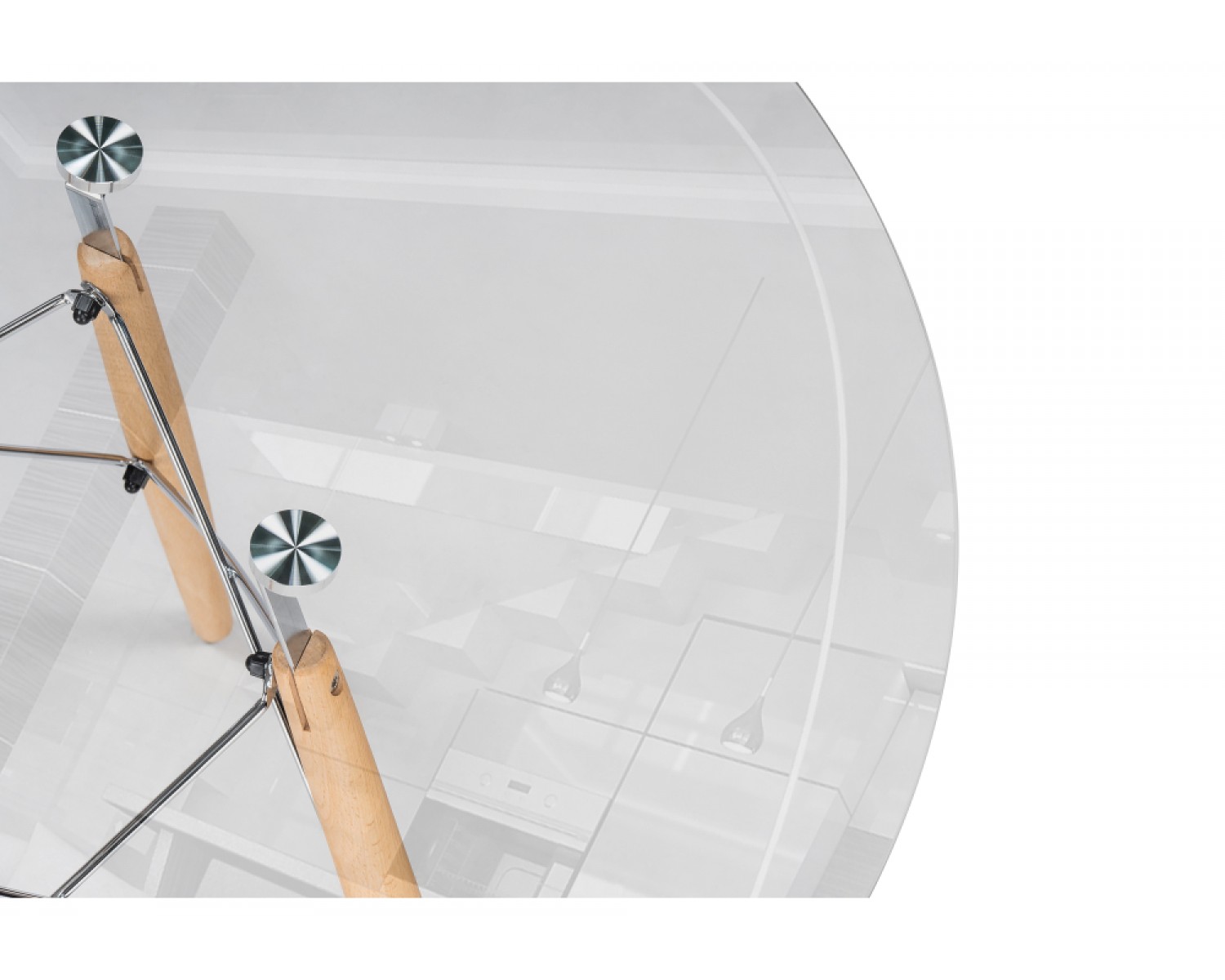 Стеклянный стол PT-151 80х80х76 clear glass / wood