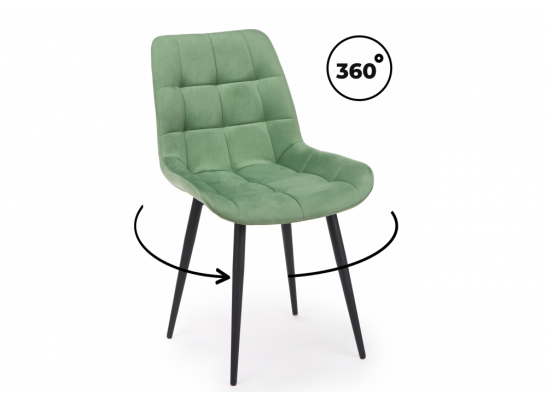 Стул на металлокаркасе Челси 360 К фисташковый (zd 651) / черный