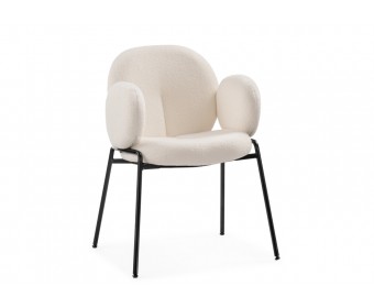 Стул на металлокаркасе Kalipso white / black