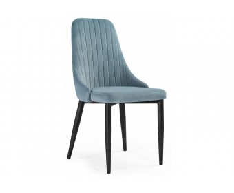 Стул на металлокаркасе Kora light blue / black