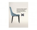 Стул на металлокаркасе Kora light blue / black