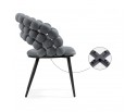 Стул на металлокаркасе Ball dark gray / black