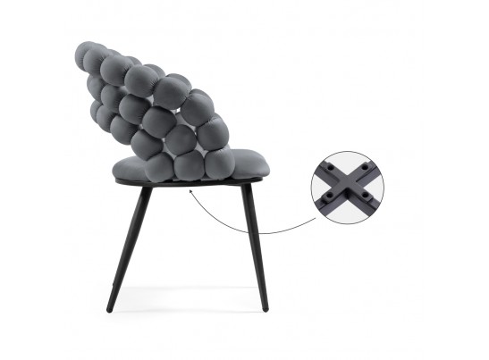 Стул на металлокаркасе Ball dark gray / black