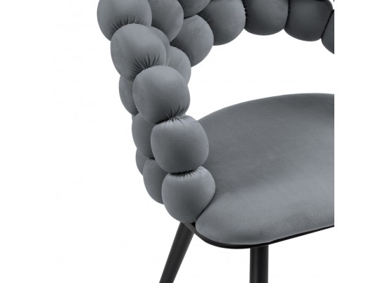 Стул на металлокаркасе Ball dark gray / black