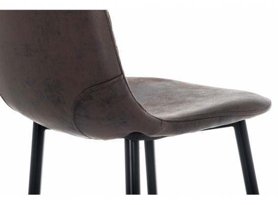 Барный стул Drop black / dark brown