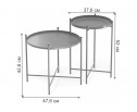 Комплект столиков SHT-CT8/CT8-2 золото