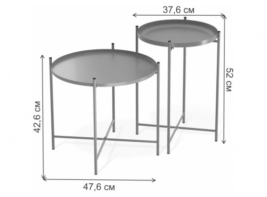 Комплект столиков SHT-CT8/CT8-2 золото