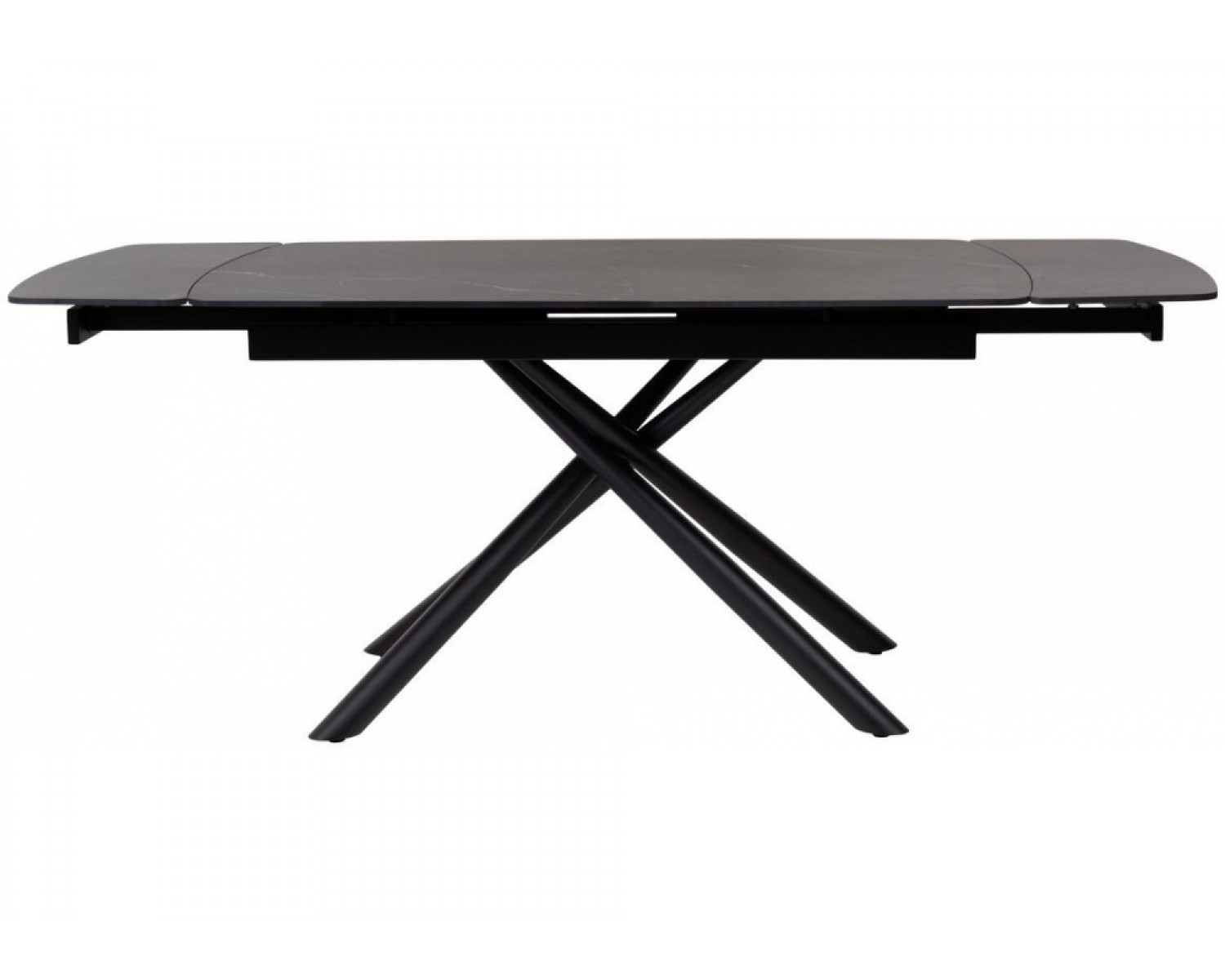 Стол Rivoli matt black marble sintered stone / black