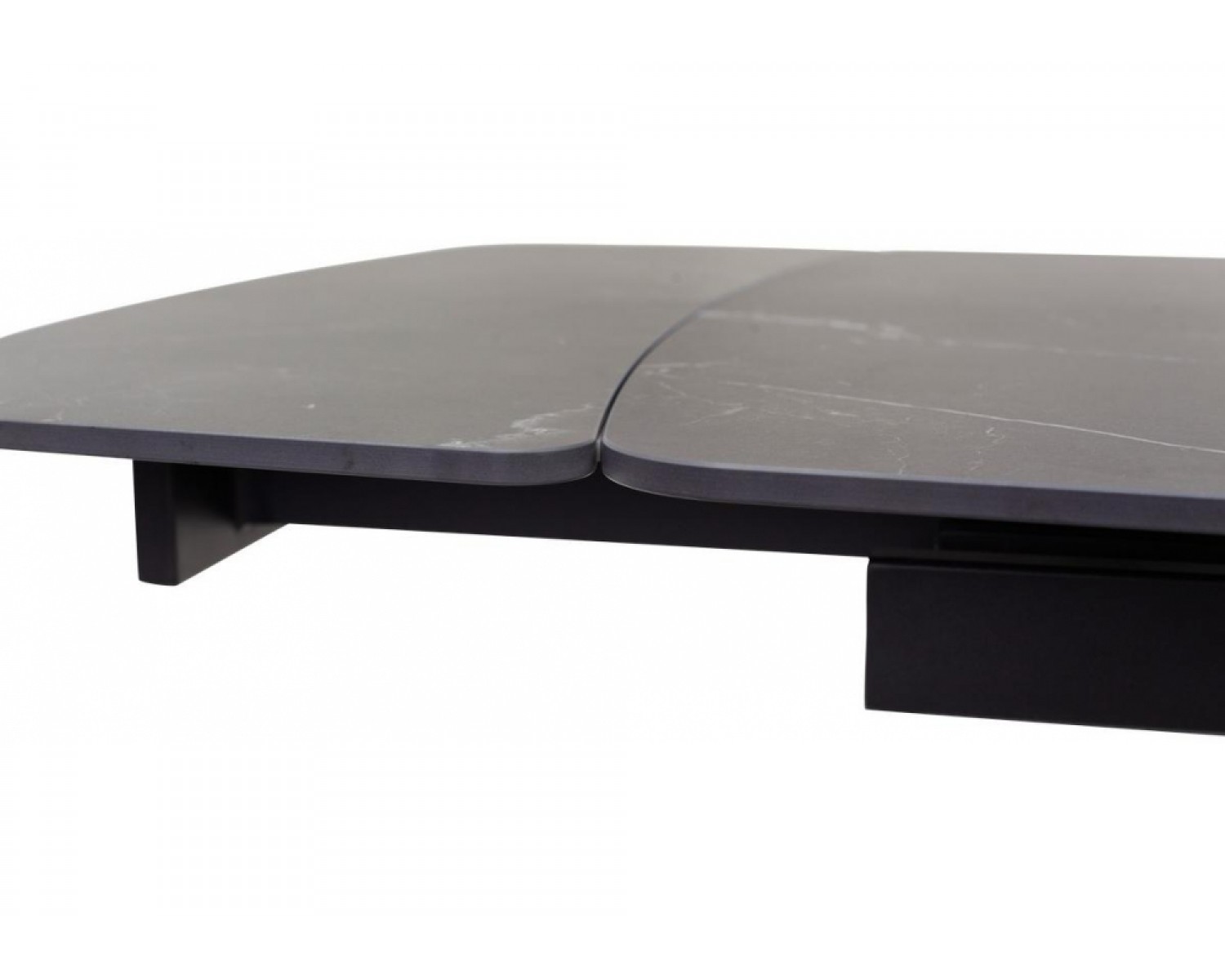Стол Rivoli matt black marble sintered stone / black