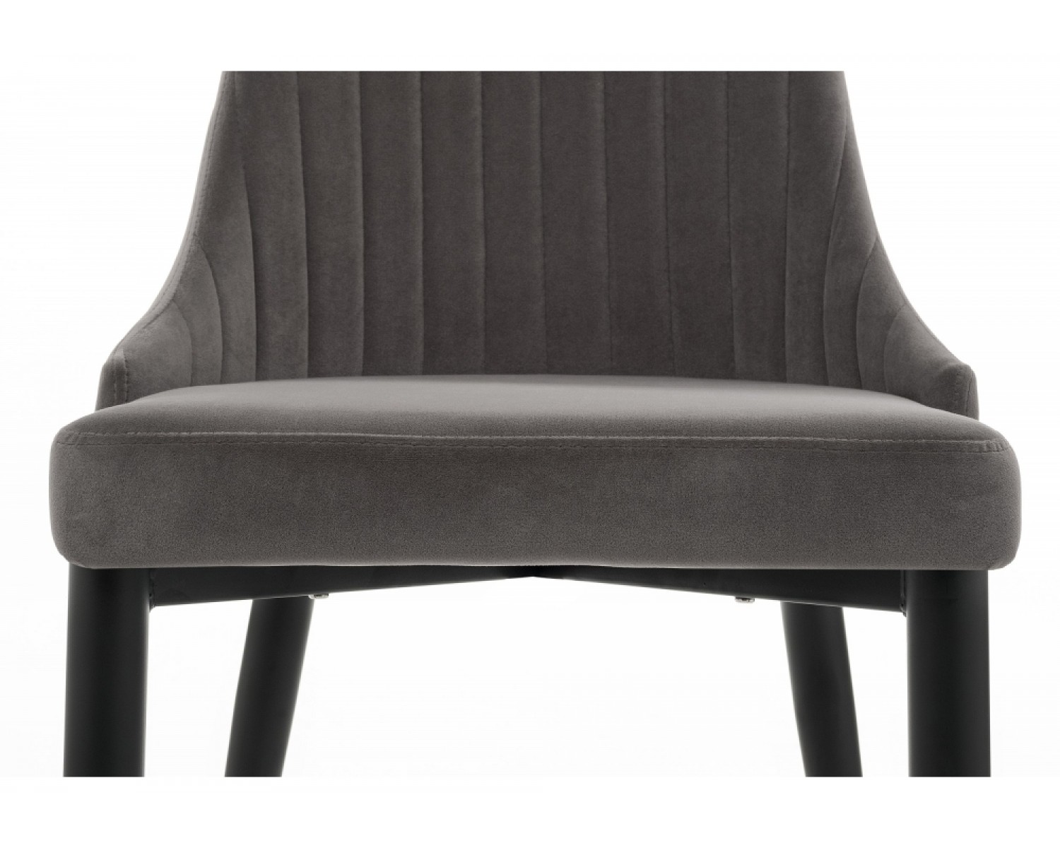 Стул на металлокаркасе Kora dark gray / black