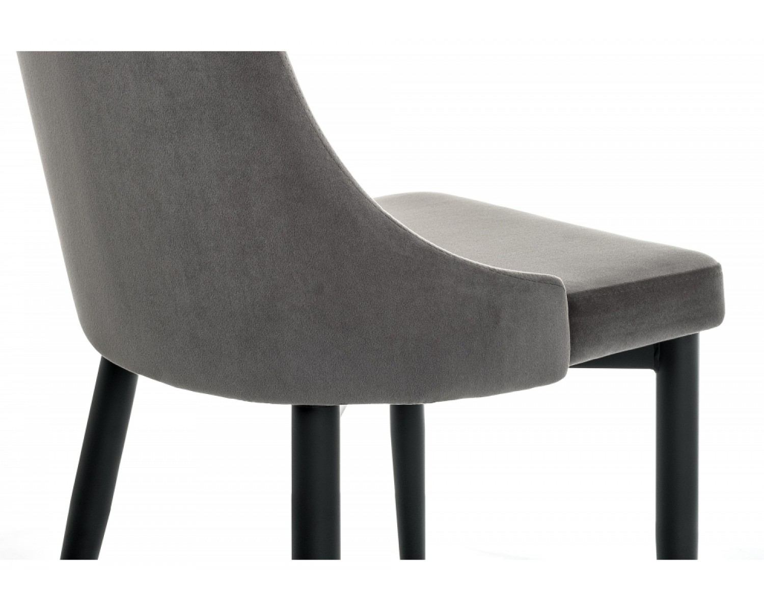 Стул на металлокаркасе Kora dark gray / black