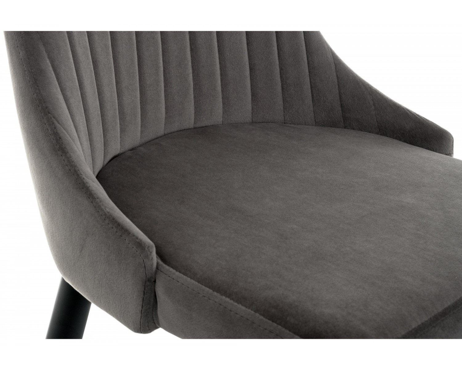 Стул на металлокаркасе Kora dark gray / black