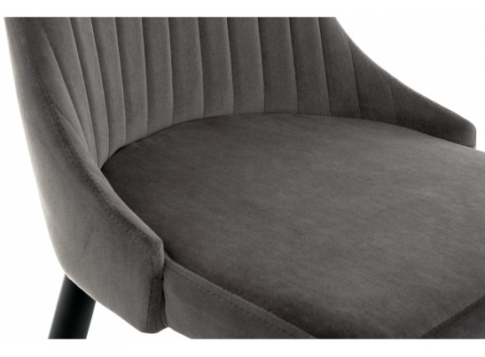 Стул на металлокаркасе Kora dark gray / black