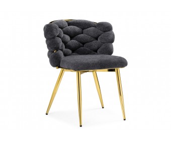 Стул на металлокаркасе Rendi gray / gold