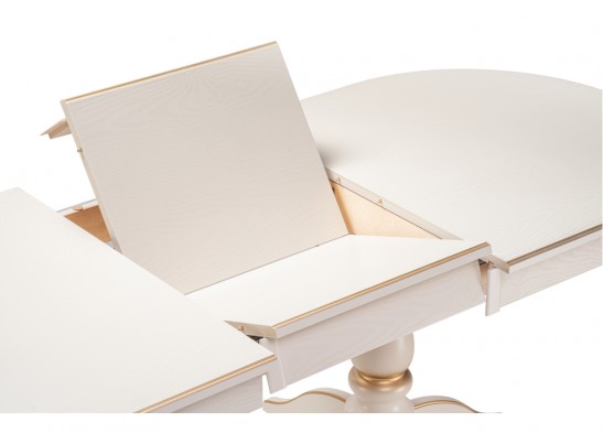 Деревянный стол Красидиано 150 слоновая кость / золото