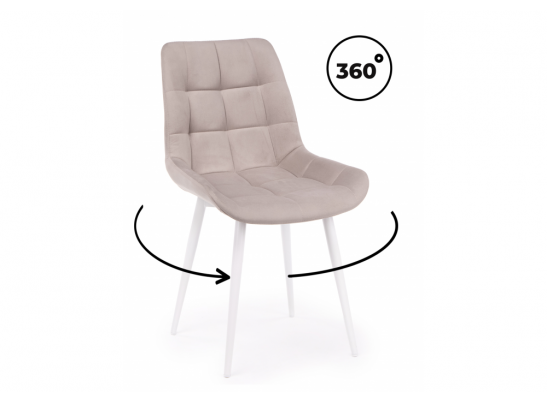 Стул на металлокаркасе Челси 360 К латте (zd 290) / белый