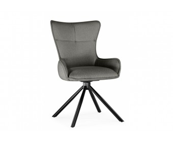 Стул на металлокаркасе Chicago light gray / black legs KD