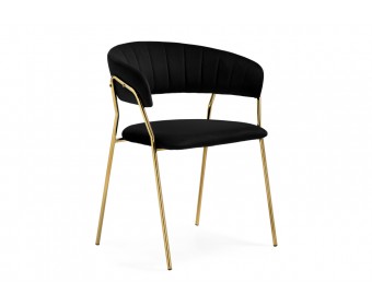 Стул на металлокаркасе Kamelia 1 black / gold