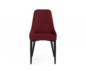 Стул на металлокаркасе Kora wine red / black