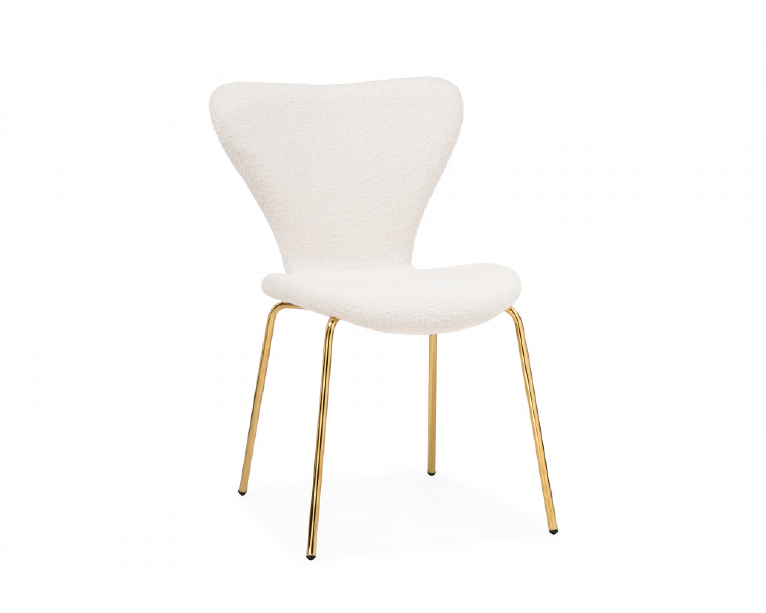 Стул на металлокаркасе Solo white / gold