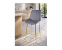 Полубарный стул Седа 360 темно-серый (zd 995) / золотой