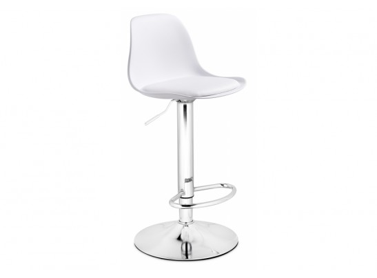 Барный стул Soft white / chrome